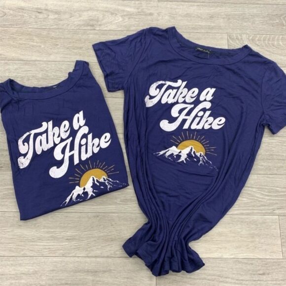 NWT Navy Take A Hike Tee Size Small - Picture 1 of 4